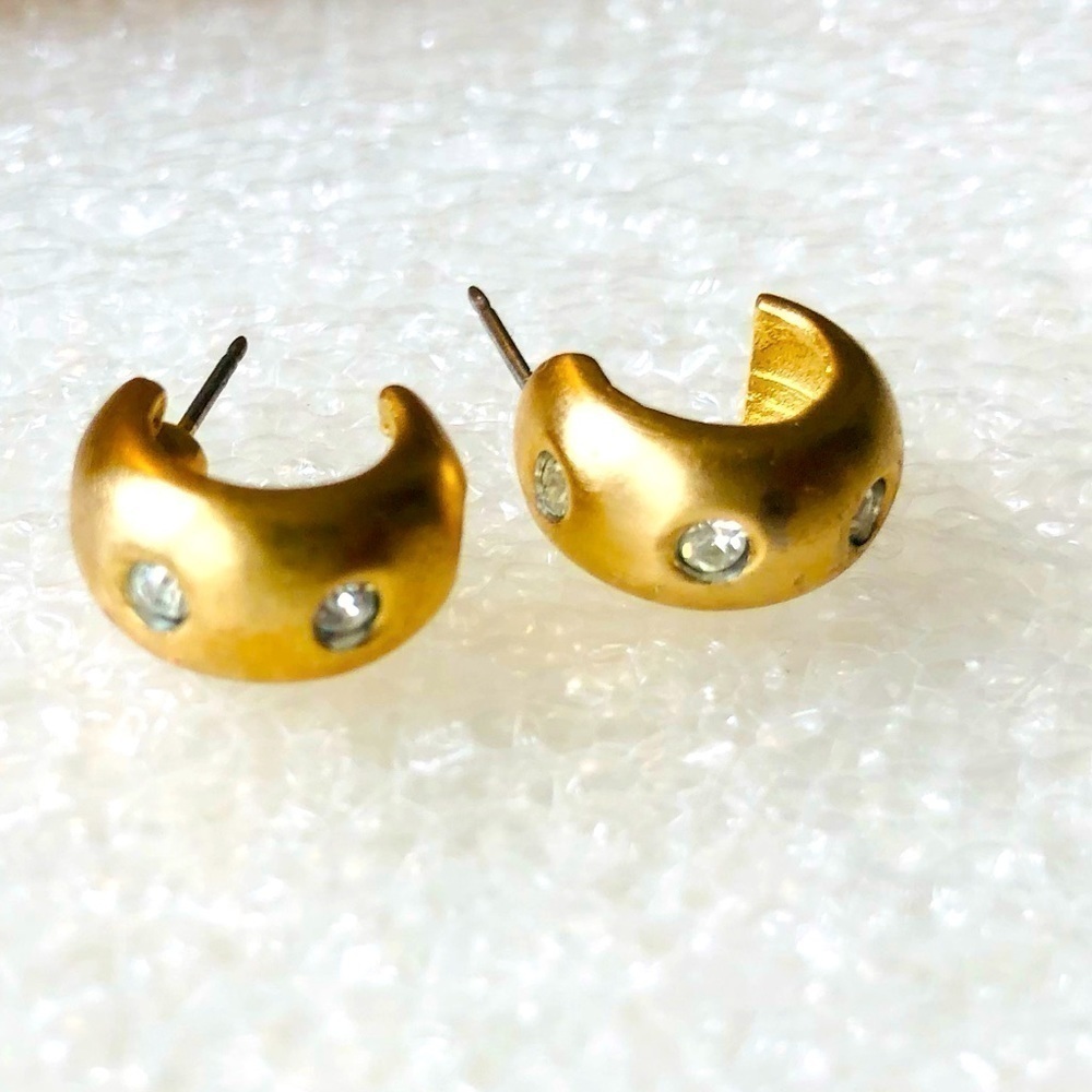 Designer inspired gold tone earrings